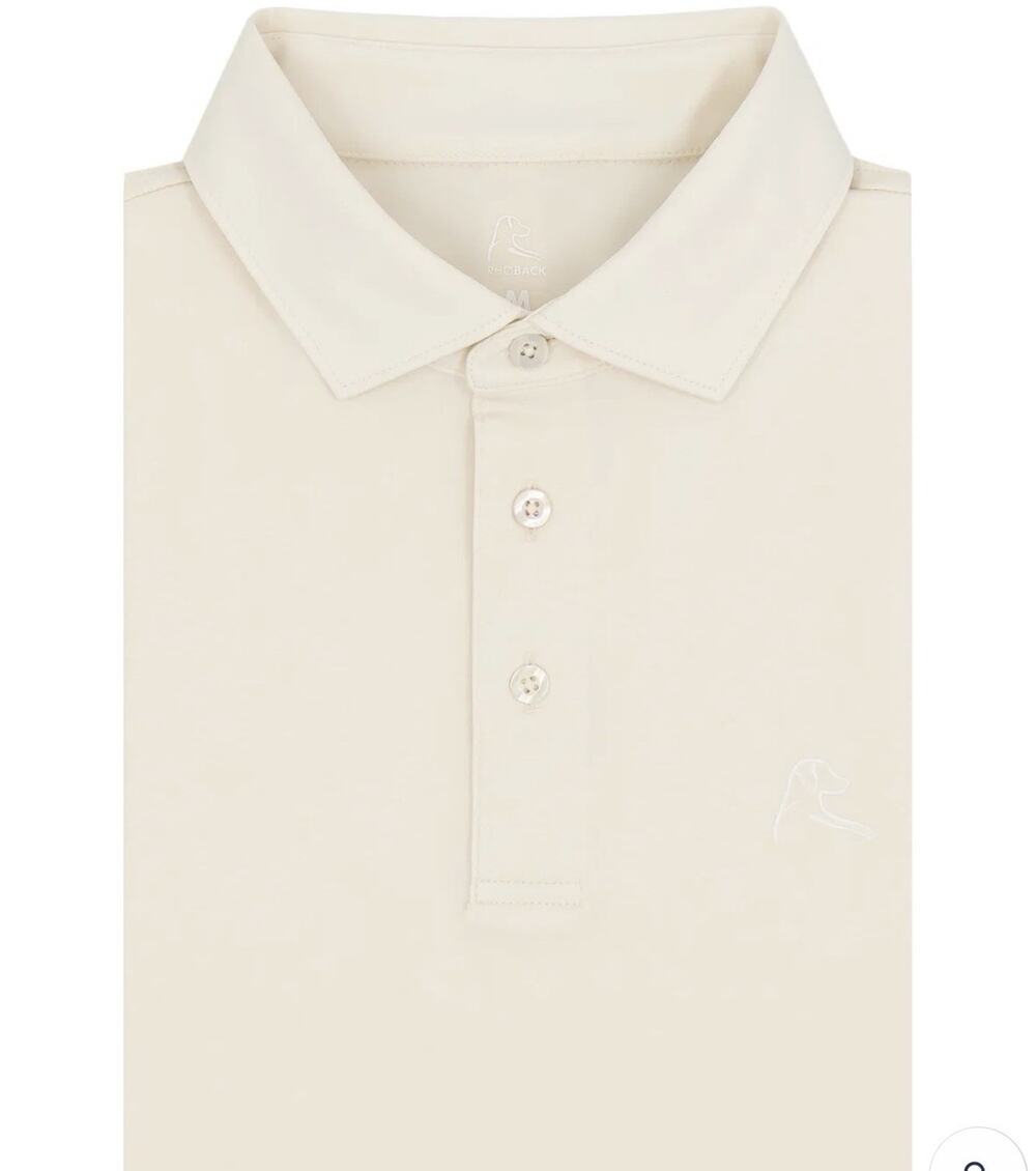 Rhoback HEATHER IVORY PARCHMENT WHITE PERFORMANCE POLO M